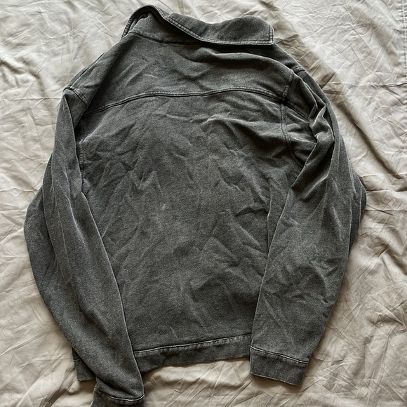 #80 Gray/Black Wash Button Up Jacket Size Medium - Picture 6 of 10